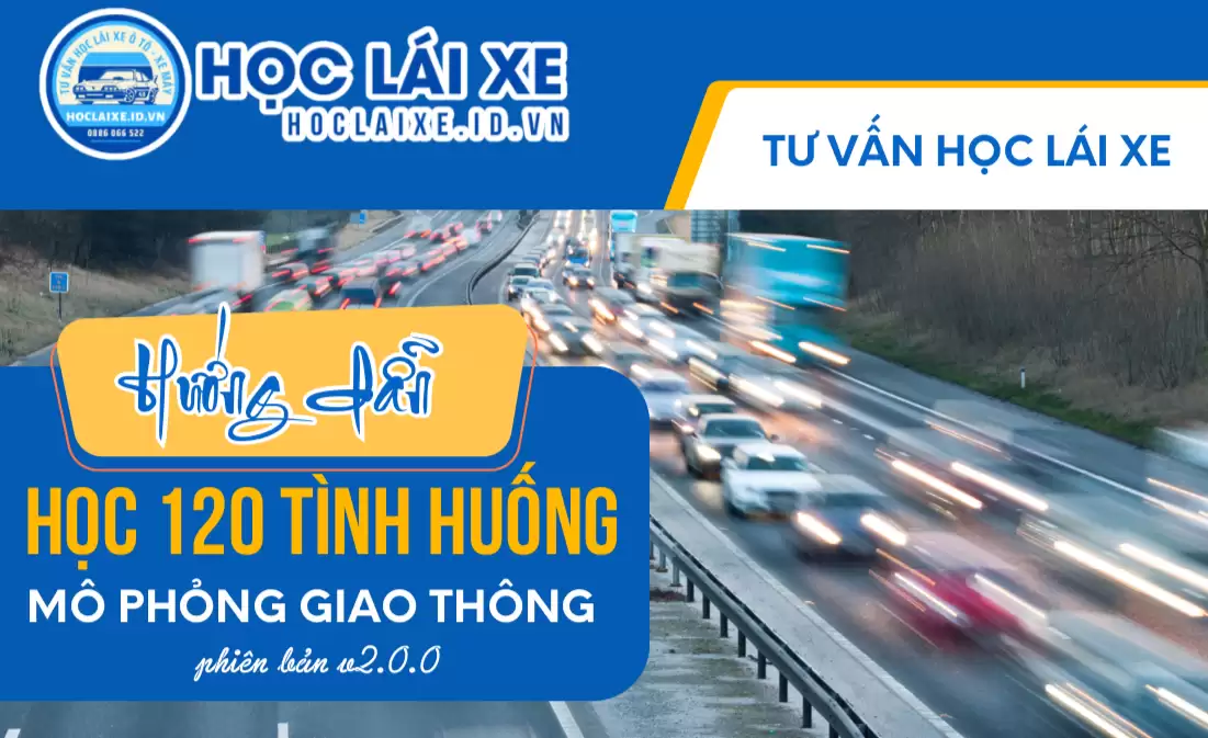 Ebook – Hướng dẫn học 120 tình huống mô phỏng thi GPLX ô tô phiên bản v2.00