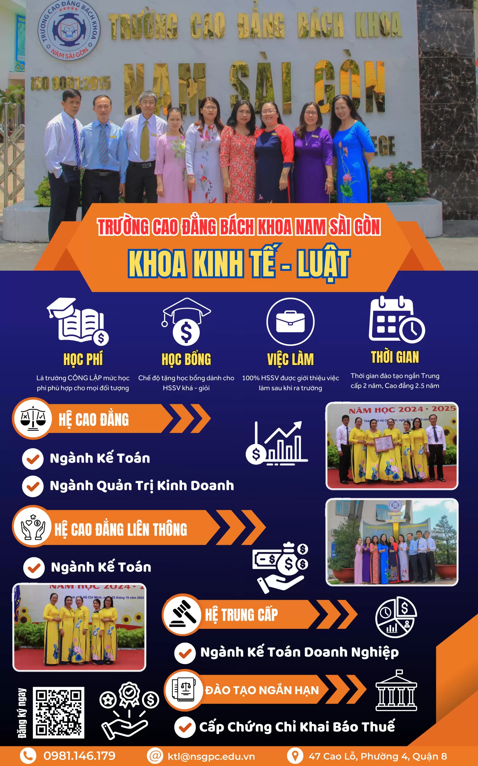 Poster chiêu sinh khoa Chăm sóc sắc đẹp và Nuôi dưỡng trẻ năm 2024